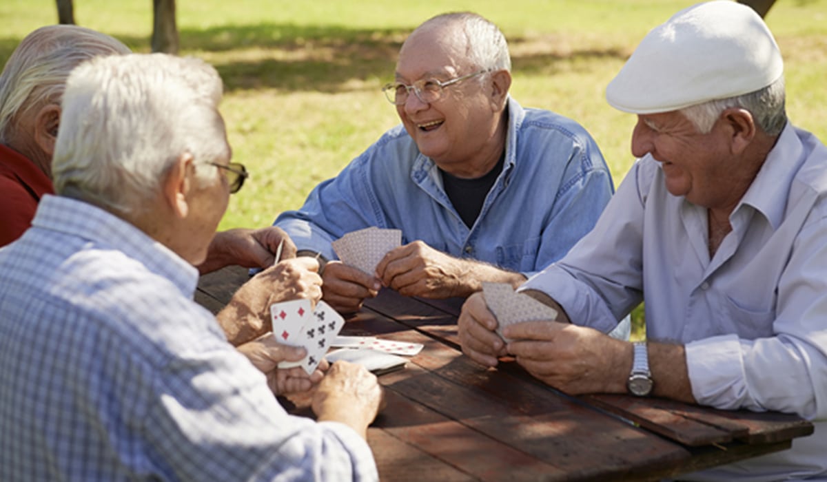 a group of people sitting at a table