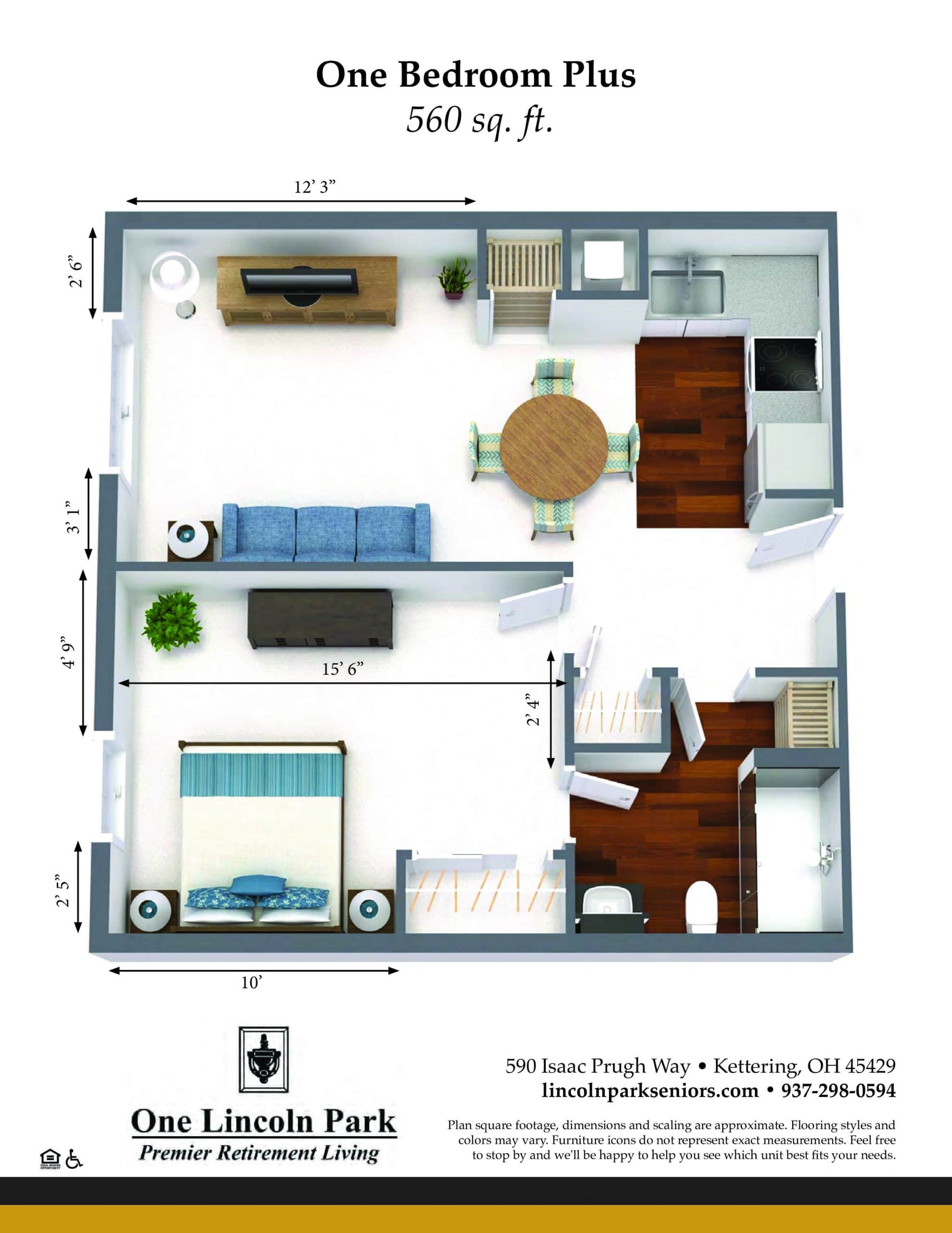 One bedroom Floor plan