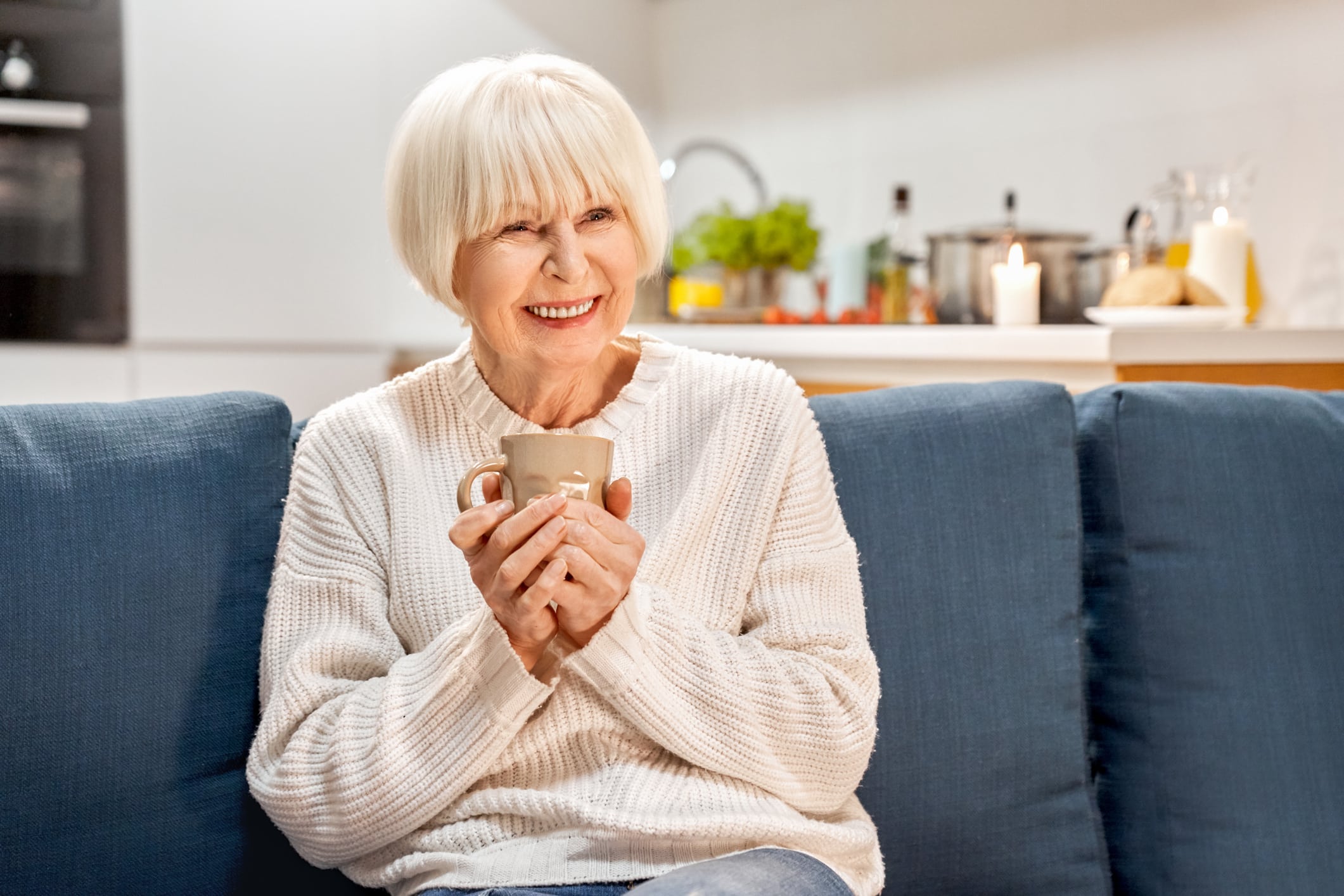 resident drinking coffee