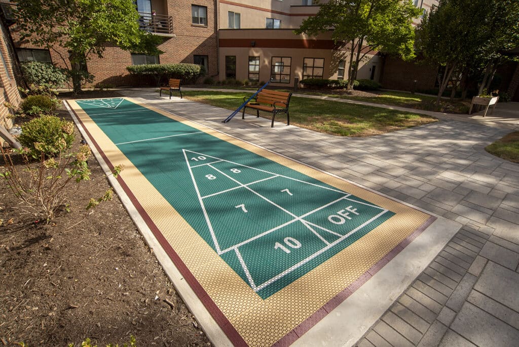 Shuffleboard Court At One Lincoln Park Senior Living Community In Dayton, Ohio